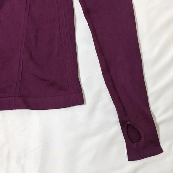 Fabletics Arta Seamless Long Sleeve Top, Port Wine Size S - Picture 7 of 15